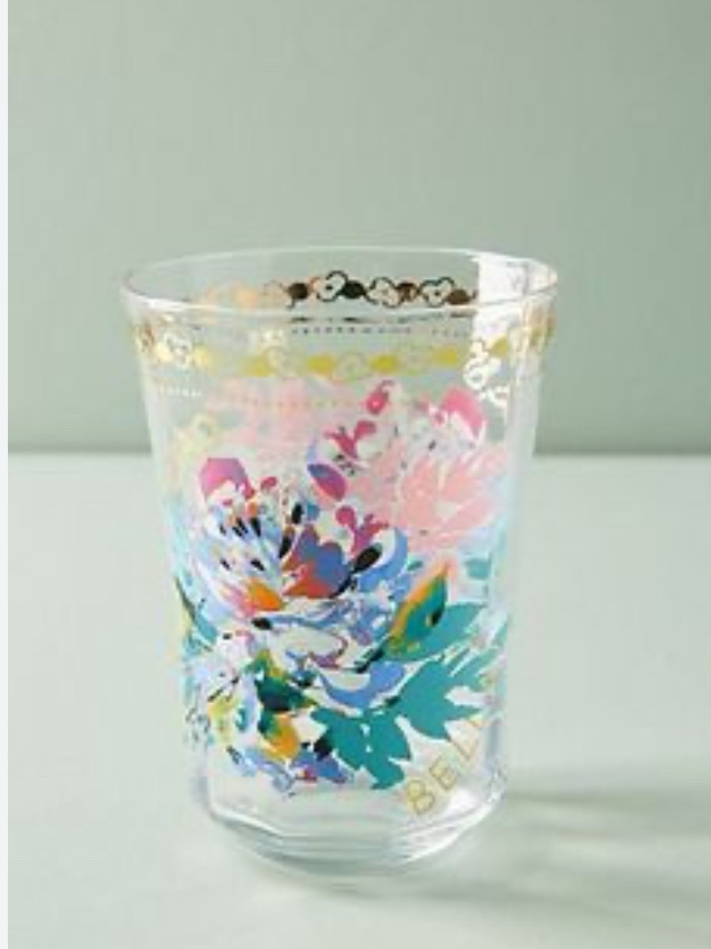 NWOT Set of 3 Anthropologie Gilded Journey Juice Glasses